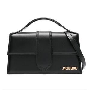 JACQUEMUS Le Grand Bambino Bag|Black Leather w/ Gold Hardware| NWT